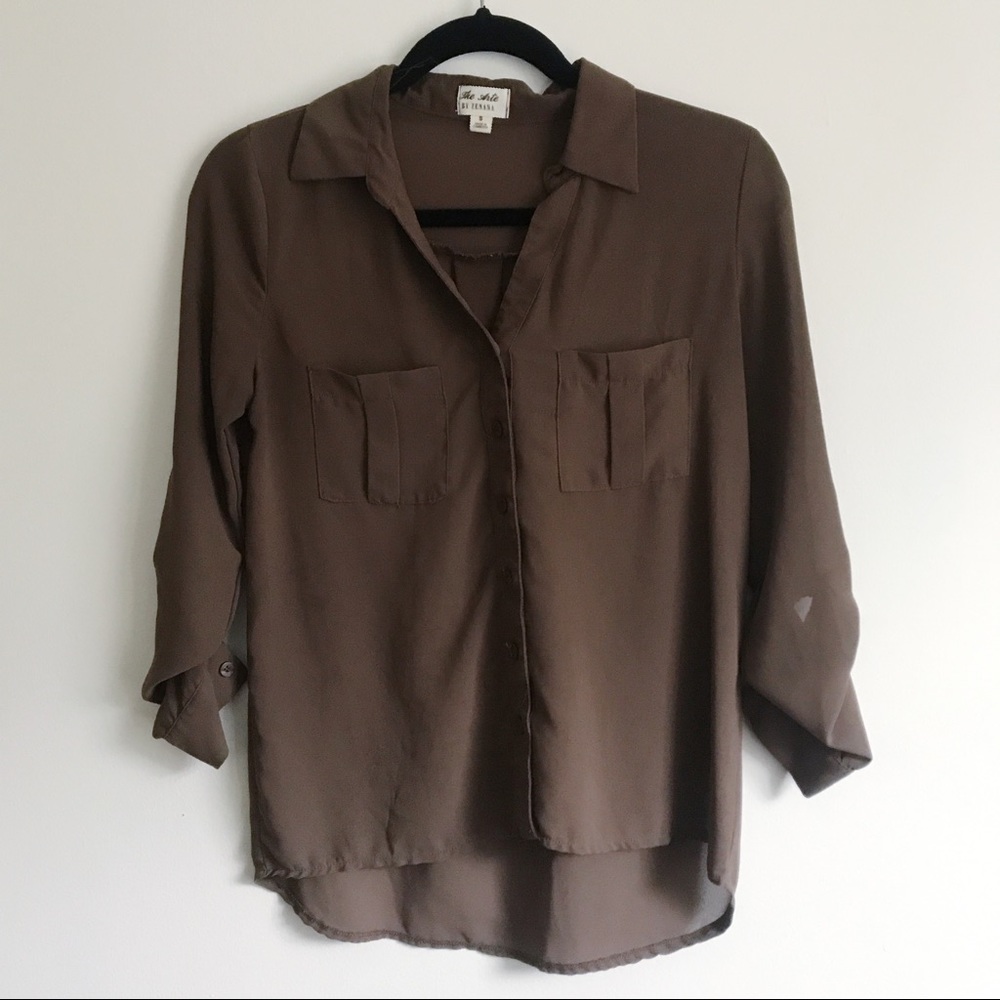 Chiffon button down blouse